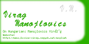 virag manojlovics business card